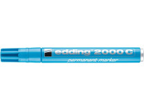 Permanentný popisovač, 1,5-3 mm, kužeľový hrot, EDDING "2000", svetlomodrý