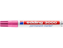 Permanentný popisovač, 1,5-3 mm, kužeľovitý hrot, EDDING "3000", ružová