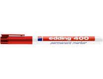Permanentný popisovač, 1 mm, EDDING "400", červený