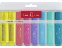 Zvýrazňovač, sada, 1-5 mm, FABER-CASTELL "1546 Pastel", 8 rôznych farieb