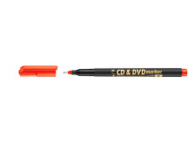 Permanentný popisovač na CD/DVD, 0,5 mm, ICO, červený
