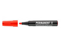 Permanentný popisovač, 1-3 mm, kužeľový hrot, ICO "Permanent 11", červený