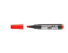 Permanentný popisovač, 1-4 mm, zrezaný hrot, ICO "Permanent 12 XXL", červený