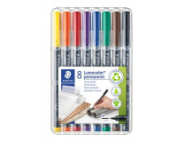 Permanentný popisovač, sada, OHP, 1 mm, STAEDTLER "Lumocolor® 317 M", 8 rôznych farieb