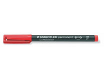 Permanentný popisovač, OHP, 0,6 mm, STAEDTLER "Lumocolor® 318 F", červená
