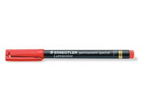 Permanentný popisovač, 0,6 mm, STAEDTLER "Lumocolor Special", červený
