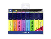 Zvýrazňovač, sada, 1-5 mm, STAEDTLER "Textsurfer Classic 364", 6+2  rôznych farieb
