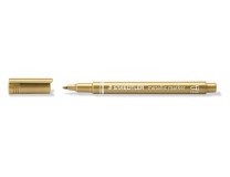 Dekoračný popisovač, 1-2 mm, kužeľový, STAEDTLER, zlatý