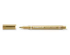 Dekoračný popisovač, 1-2 mm, kužeľový, STAEDTLER, zlatý