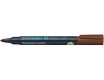 Permanentný popisovač, 1-3 mm, kužeľový hrot, SCHNEIDER "Maxx 130", hnedý