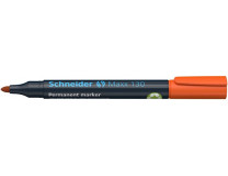 Permanentný popisovač, 1-3 mm, kužeľový hrot, SCHNEIDER "Maxx 130", oranžový