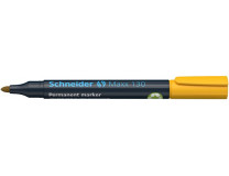 Permanentný popisovač, 1-3 mm, kužeľový hrot, SCHNEIDER "Maxx 130", žltý
