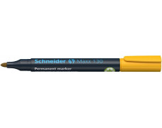 Permanentný popisovač, 1-3 mm, kužeľový hrot, SCHNEIDER "Maxx 130", žltý
