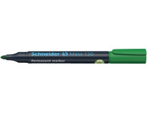Permanentný popisovač, 1-3 mm, kužeľový hrot, SCHNEIDER "Maxx 130", zelený