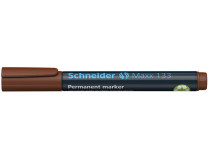Permanentný popisovač, 1-4 mm, zrezaný hrot, SCHNEIDER "Maxx 133", hnedý