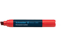 Permanentný popisovač, 4-12 mm, zrezaný hrot, SCHNEIDER "Maxx 280", červený