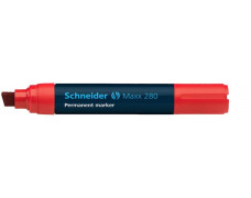 Permanentný popisovač, 4-12 mm, zrezaný hrot, SCHNEIDER "Maxx 280", červený