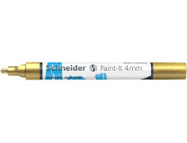 Akrylový popisovač, 4 mm, SCHNEIDER "Paint-It 320", zlatý