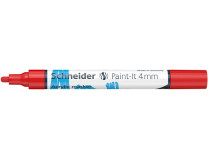 Akrylový popisovač, 4 mm, SCHNEIDER "Paint-It 320", červený