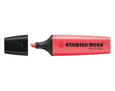 Zvýrazňovač, 2-5 mm, STABILO "Boss", červený