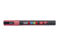 Dekoračný popisovač, 0,9-1,3 mm, UNI"Posca PC-3ML", lesklá červená