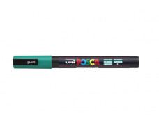 Dekoračný popisovač, 0,9-1,3 mm, UNI "Posca PC-3M", smaragdovo-zelená