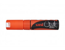 Kriedový popisovač, 8 mm, UNI "PWE-8K", fluor oranžový