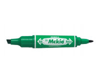 Permanentný popisovač, 2,0/4,0 mm, kužeľový/zrezaný hrot, obojstranný, ZEBRA "Hi-Mckie", zelená