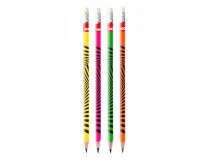 Grafitová ceruzka s gumou, HB, trojhranný tvar, KORES "Neon"