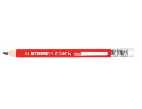 Grafitová ceruzka, s gumou, HB, trojhranná, jumbo, KORES "Coach"