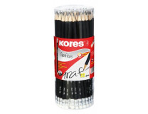Grafitová ceruzka s gumou, HB, šesťhranná, KORES