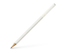 Grafitová ceruzka, B, trojhranná, FABER-CASTELL "Sparkle", perleťová kokosová biela