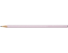 Grafitová ceruzka, B, trojhranná, FABER-CASTELL "Sparkle", metalická ružová