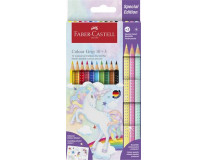 Farebné ceruzky, sada, trojhranné, FABER-CASTELL "Grip", 13 rôznych farieb, jednorožec