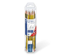 Grafitová ceruzka, sada, darček: guma, HB, šesťhranná, STAEDTLER "Noris"