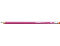 Grafitová ceruzka s gumou, HB, šesťhranná, STABILO "Pencil 160", ružová