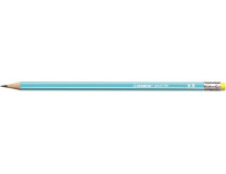Grafitová ceruzka s gumou, HB, šesťhranná, STABILO "Pencil 160", modrá