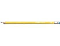 Grafitová ceruzka s gumou, HB, šesťhranná, STABILO "Pencil 160", žltá