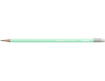 Grafitová ceruzka s gumou, HB, šesťhranná, STABILO "Swano Pastel", zelená