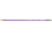 Grafitová ceruzka s gumou, HB, šesťhranná, STABILO "Swano Pastel", fialová