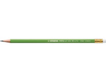Grafitová ceruzka s gumou, HB, šesťhranný tvar, STABILO "Greengraph"