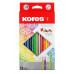 Farebné ceruzky, sada, trojhranné, KORES "Kolores Style", 15 rôznych farieb