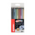 Farebné ceruzky, sada, trojuholníkový tvar, KORES "Kolores Style Metallic", 12 kovových farieb