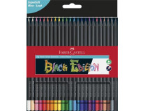 Farebné ceruzky, sada, trojhranné, FABER-CASTELL "Black Edition",  24  rôznych farieb