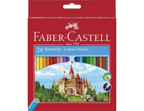 Farebné ceruzky, sada, šesťhranné,  FABER-CASTELL "Classic", 24 rôznych farieb