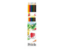 Farebné ceruzky, šesťhranné, ICO "Ježko", 6 farieb