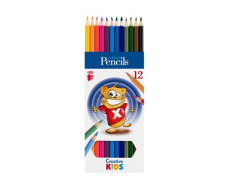Farebné ceruzky, šesťhranné, ICO "Creative Kids", 12 rôznych farieb