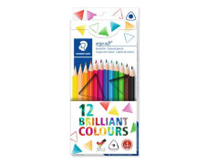 Farebné ceruzky, sada, trojhranné, STAEDTLER "Ergo Soft 157", 12 rôznych farieb