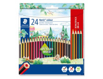 Farebné ceruzky, sada, šesťhranné, STAEDTLER "Noris Colour 185", 20+4 rôznych farieb