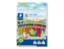 Farebné ceruzky, sada, trojhranné, STAEDTLER "Noris Colour 187", 36 rôznych farieb
